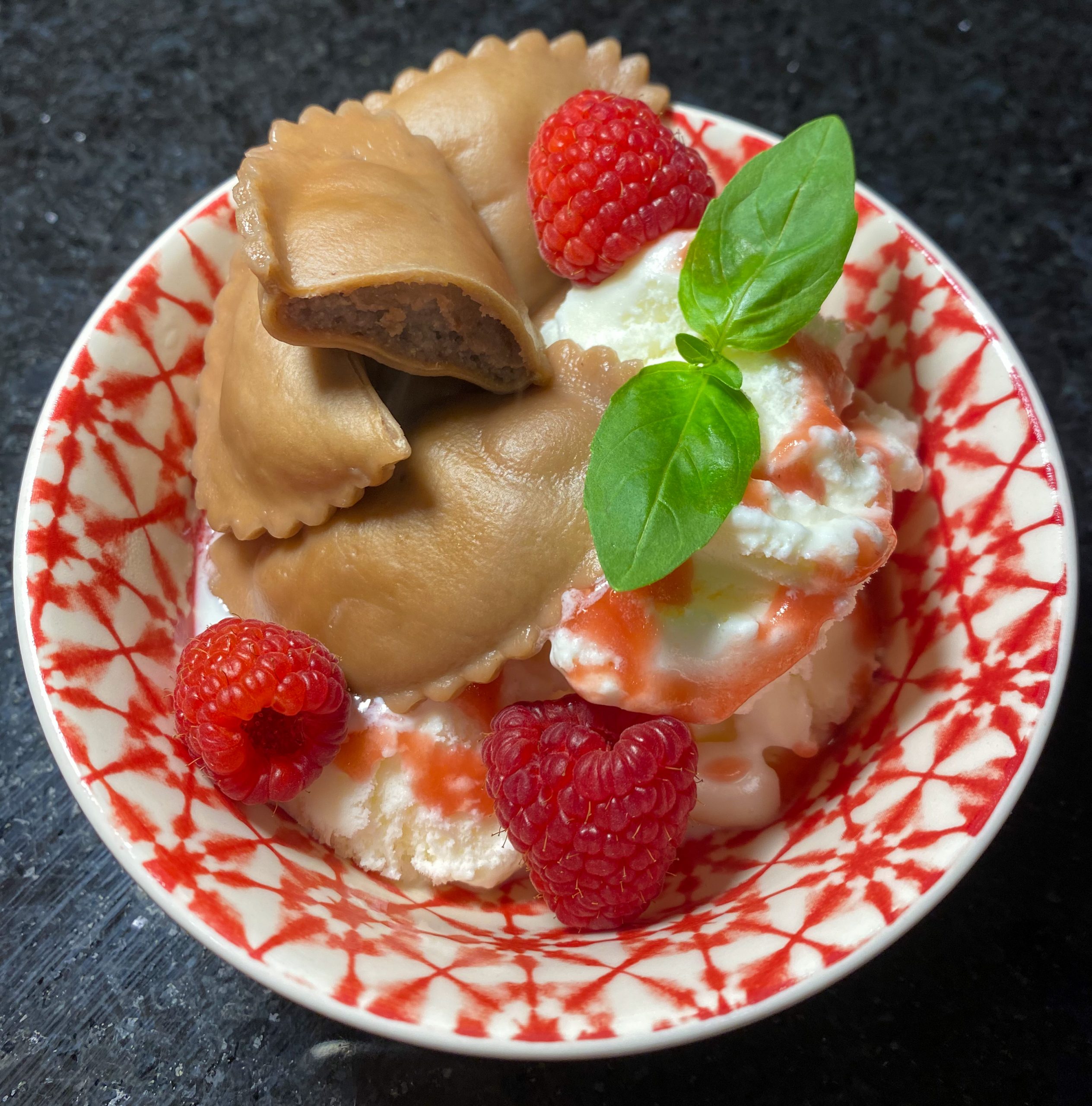 Médaillons framboises et cacao